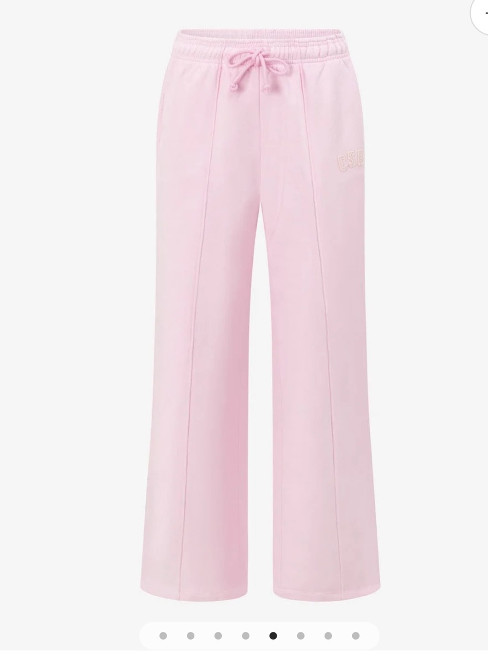 NWT * Women's Long-Sleeve Crop Top & Wide-Leg Lounge Set - Light Pink - Size Sma - Picture 3 of 5